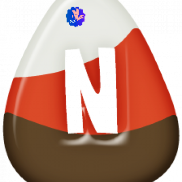 Lowercase N Candy Corn