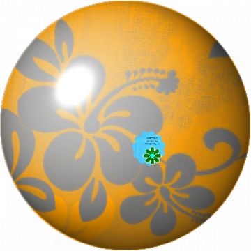 Orange Bead Grey Flower