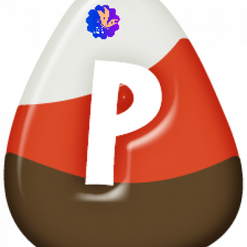 Lowercase P Candy Corn