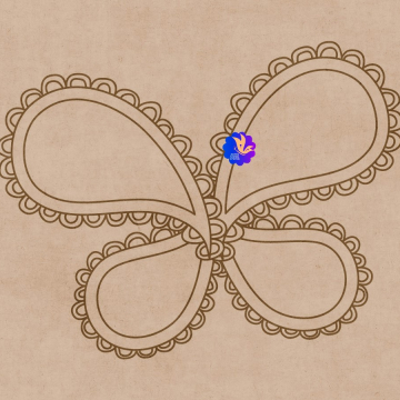 Paisley Butterfly On Brown