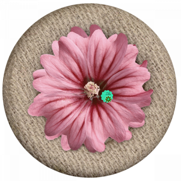 FREE PRINT | Pink Flower Fabric Button