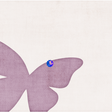 Purple Butterfly On White