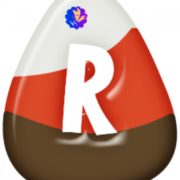 Lowercase R Candy Corn