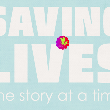 Saving Lives One Story At A Time. Blue