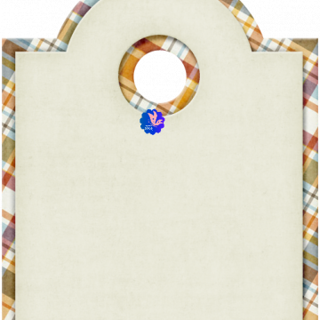 Taste Of Autumn Tag. Square Plaid