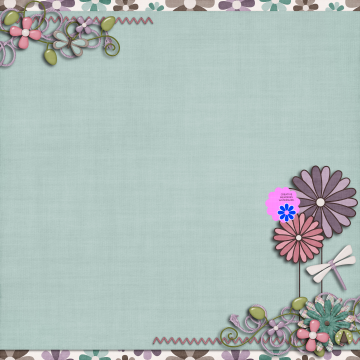 Teal Flower Page