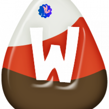 Lowercase W Candy Corn