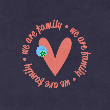 We Are Family Pink. Black