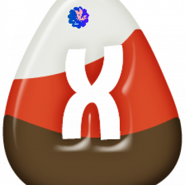 Lowercase X Candy Corn