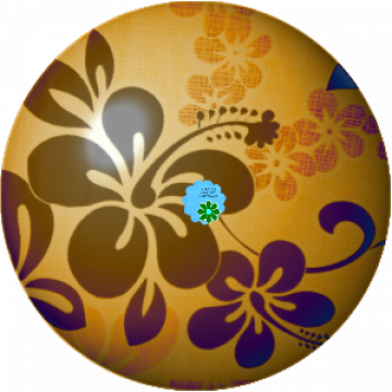 Yellow Bead Brown Flower