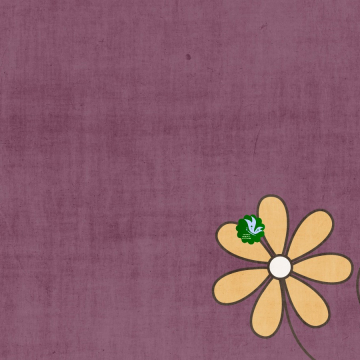 Yellow Flower On Purple